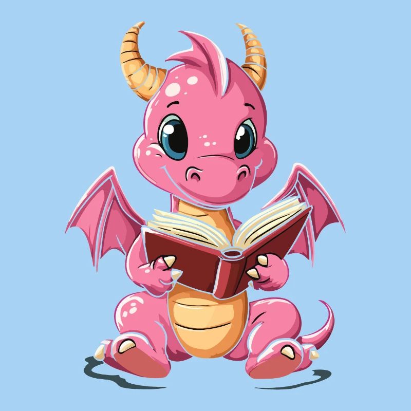 Cute Pink Dragon – Magical Design for Kids