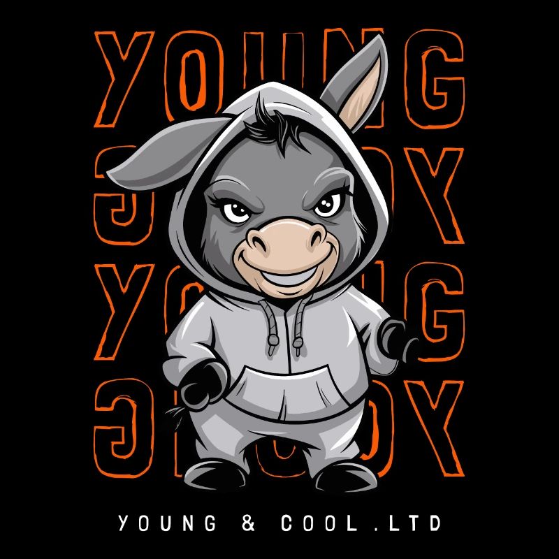 Donkey Young and Cool Animal Lover