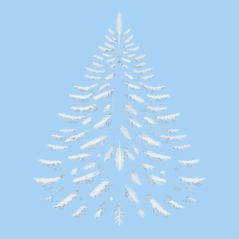 Schlichte Weihnachtsbaum Silhouette