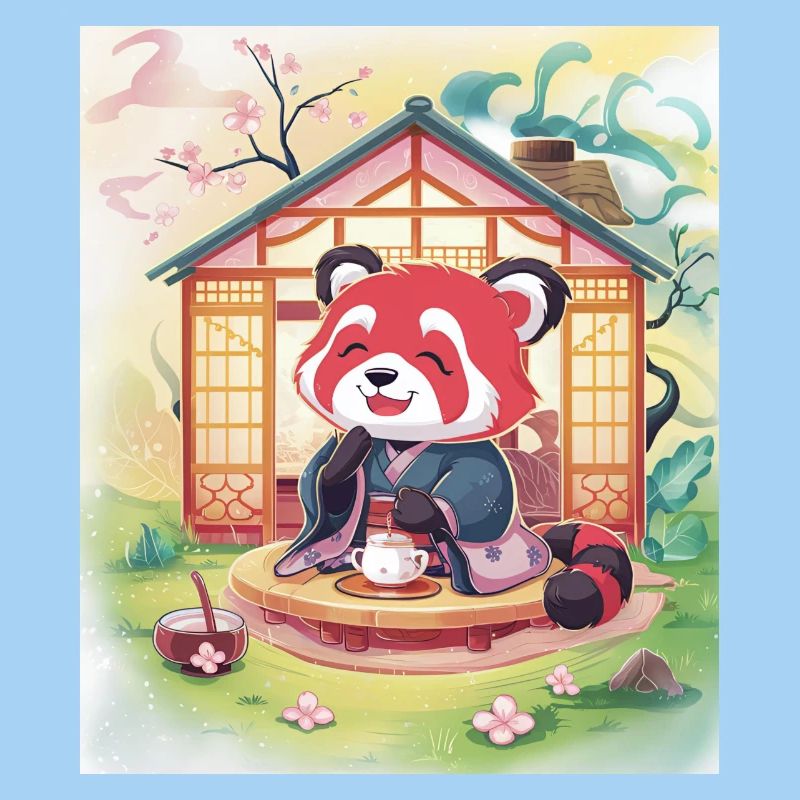Red Panda Tea Pose