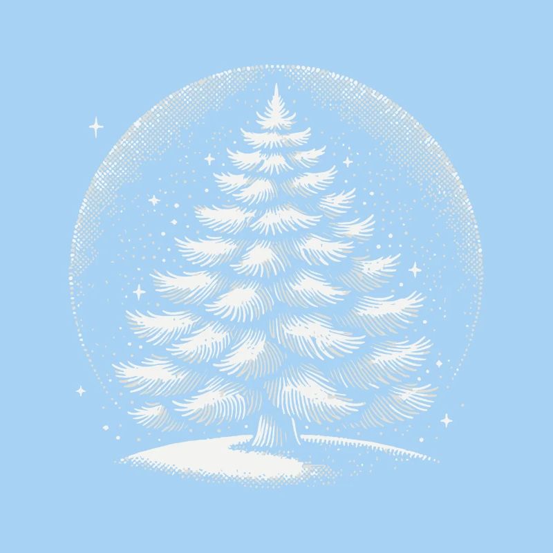 Atmospheric Christmas Tree Artwork