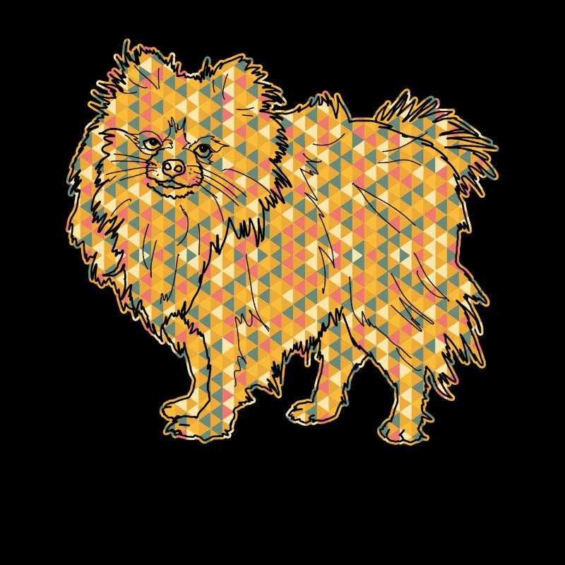 Pomeranian Geometric Tee