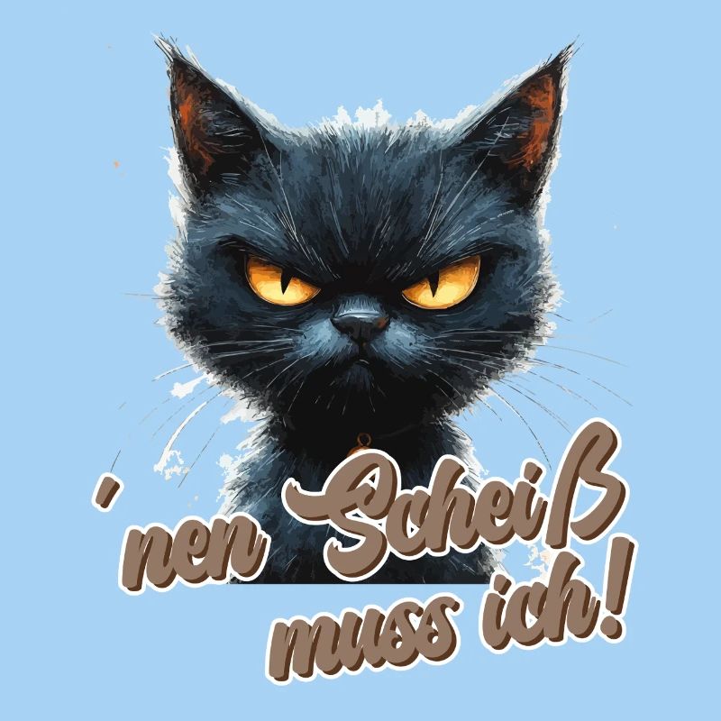 Witzige Katze mit Spruch