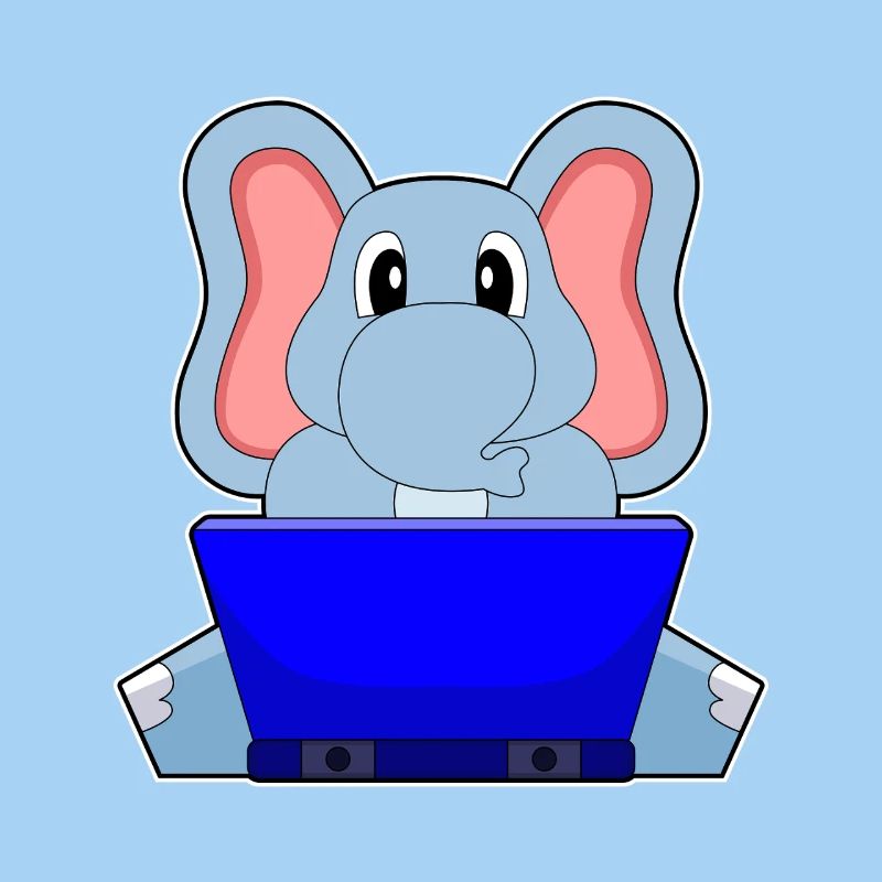 Ordinateur portable éléphant
