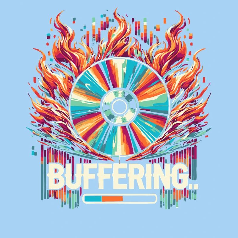 Buffering - Flamingo CD Retro Nostalgic Design