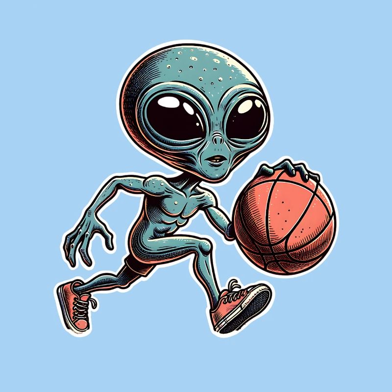 Alien Basketball Dunking