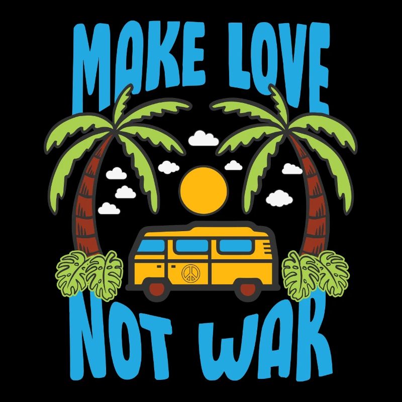 Make Love Not War Flowerpower Hippie