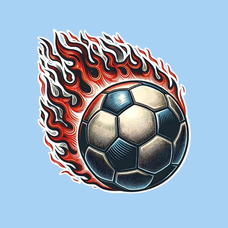 Soccer Flames Ball