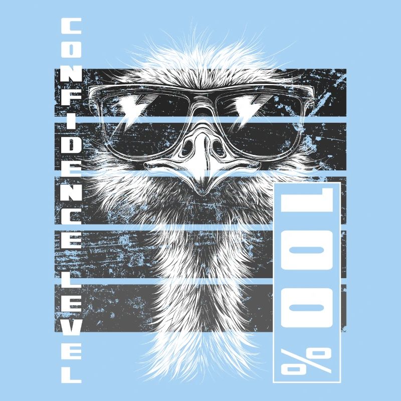 Selbstbewusst Strauß Vogel Sonnenbrille Geschenk