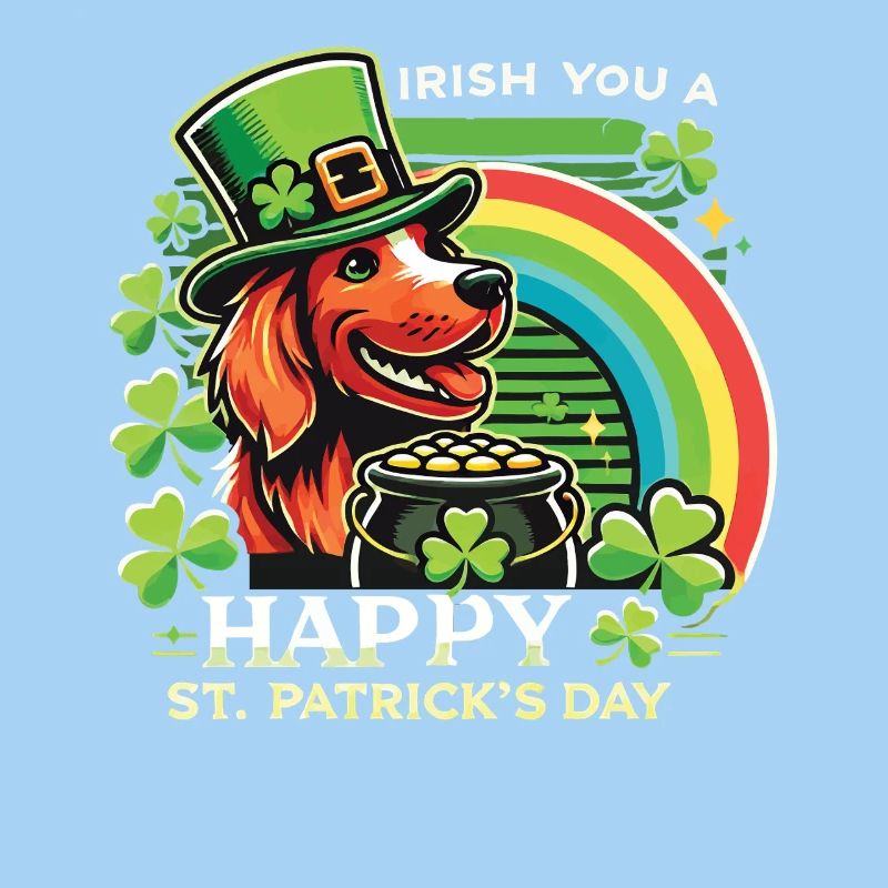 Joyeuse Saint-Patrick Chien Arc-en-ciel