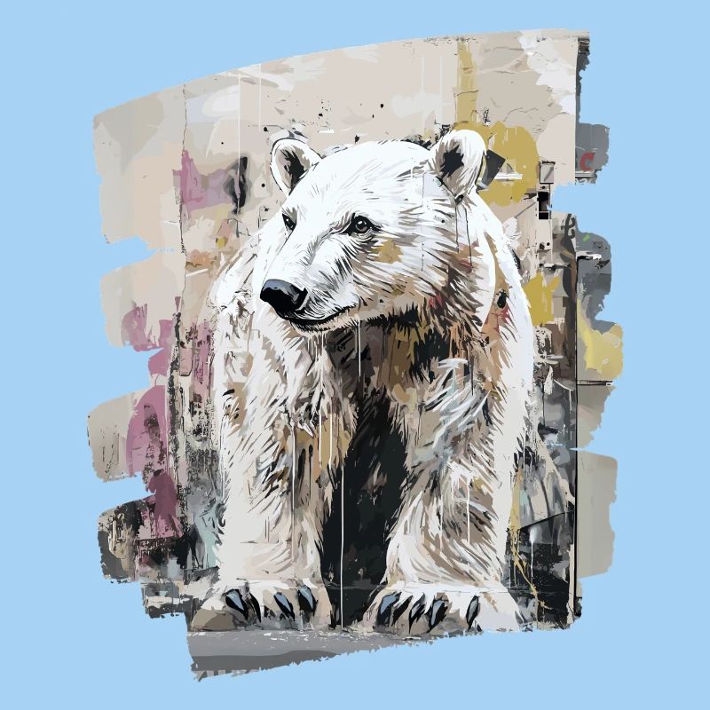 Eisbär Graffiti Sprayer