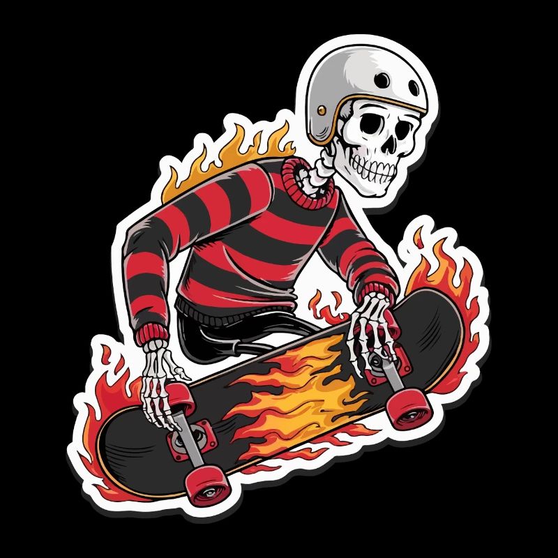 FLAMING SKATEBOARD