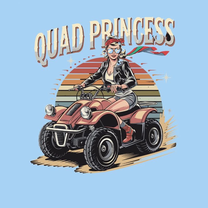 Quad Princess Adventure dans un style rétro