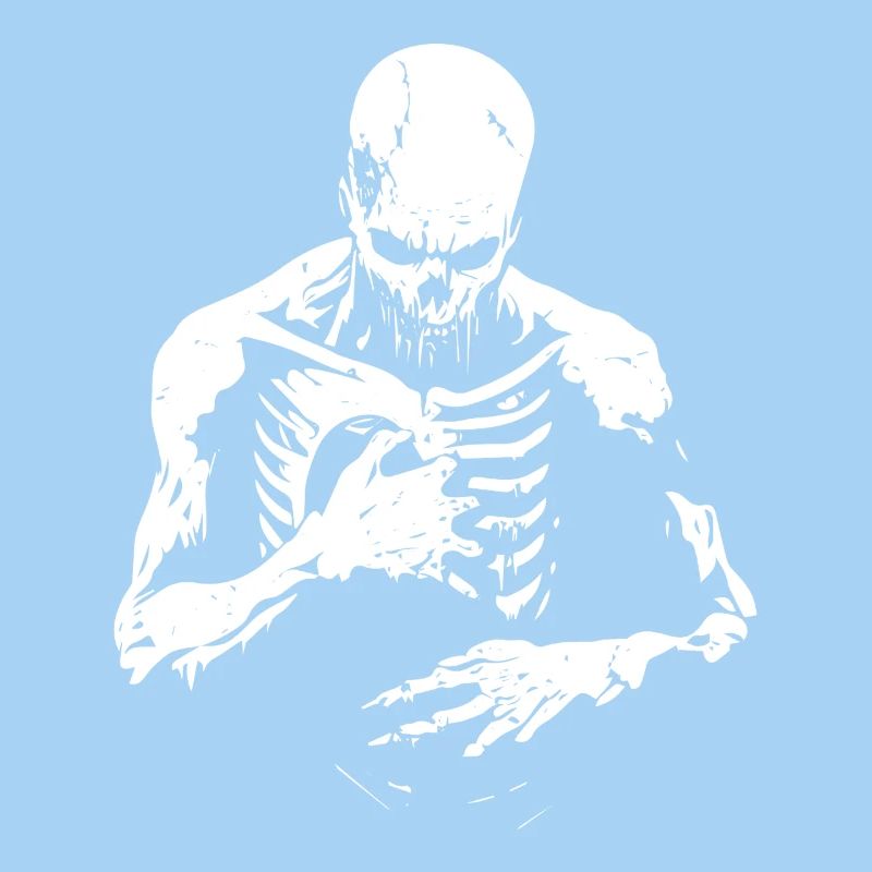 Zerfallender Zombie greift in Brustkorb