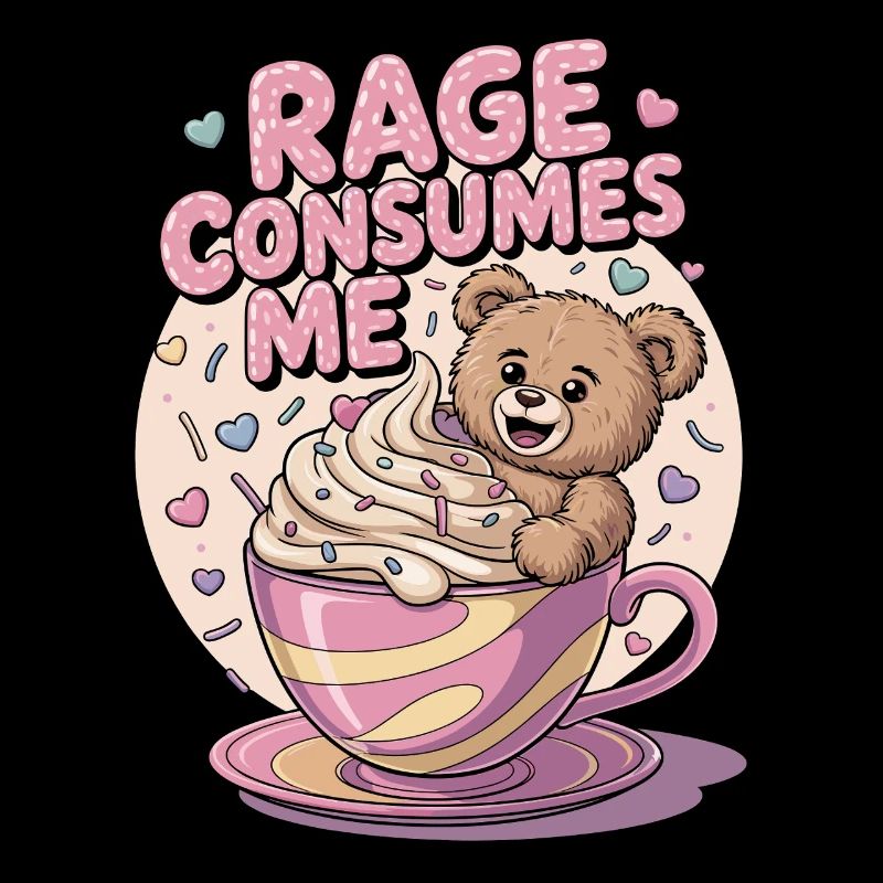 Rage Consumes Me, Sarcastic Teddy Bear Coffee
