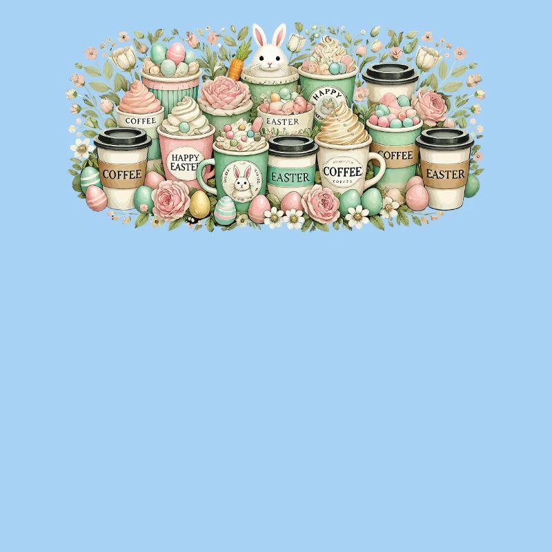 Easter Coffee Lovers Easter Bunny Coffee Drinker