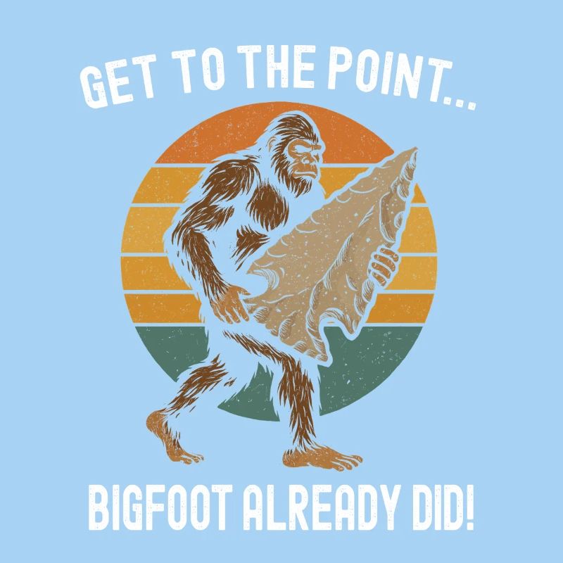 Bigfoot avec silex à pointe de flèche
