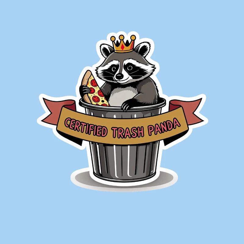 Certified Trash Panda – Waschbär mit Krone
