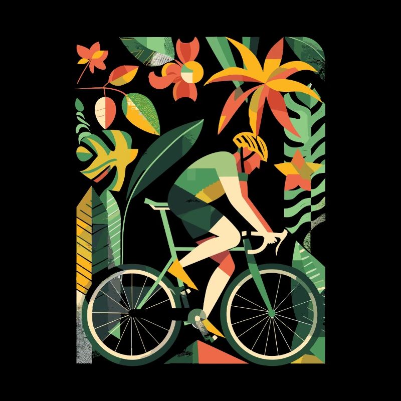 Fahrradfahrer Comic Look