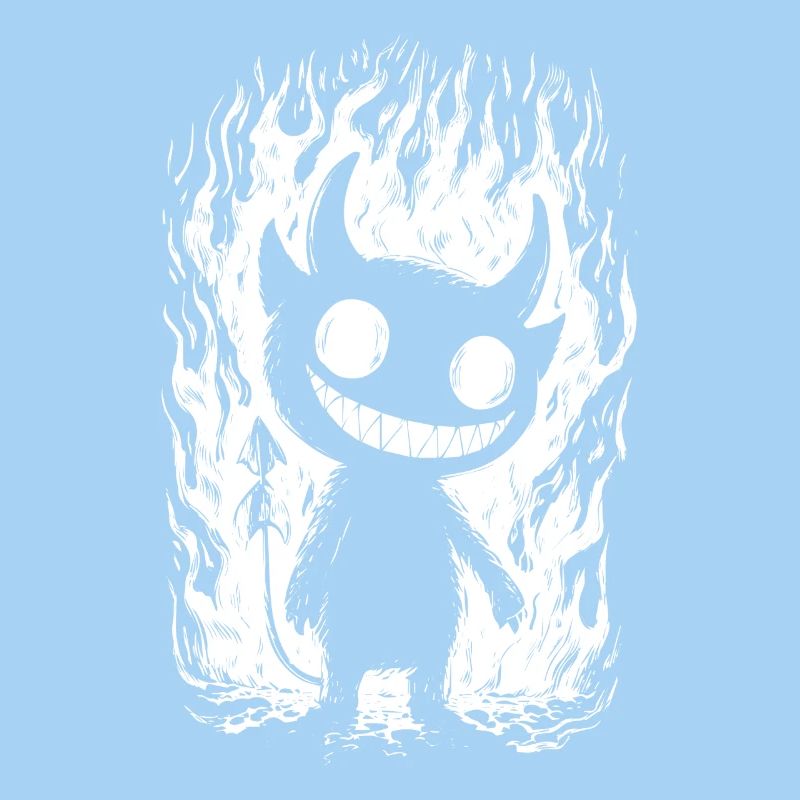 Grinning Devil Cartoon – Black Humor Devil