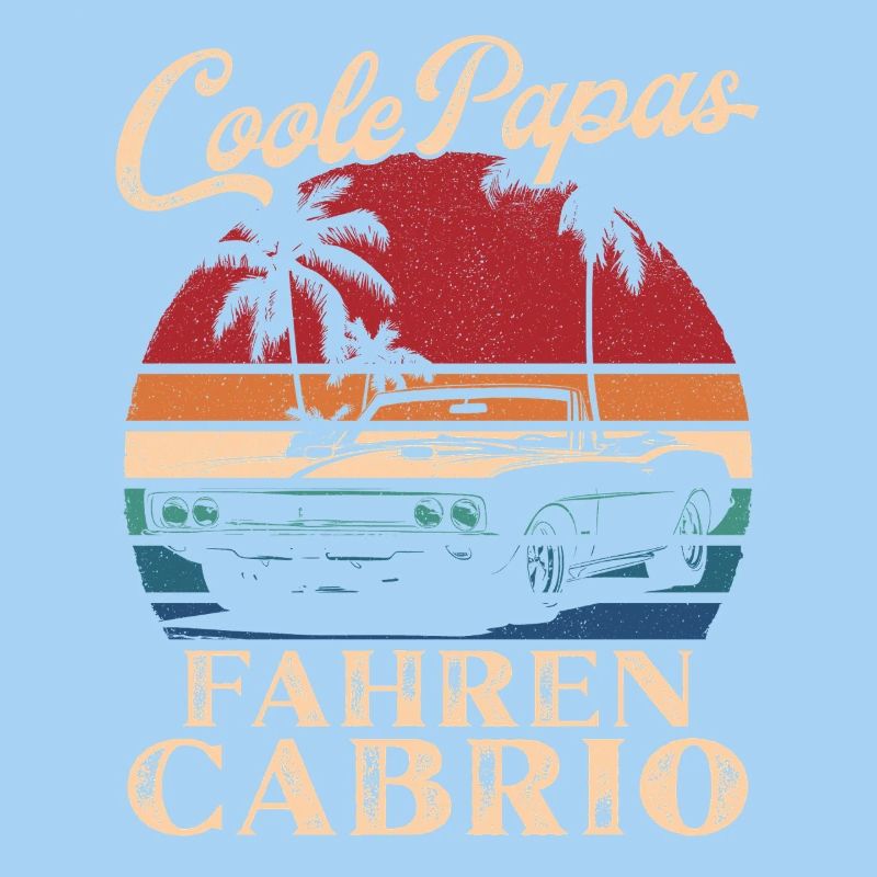 Cool Dads Conduisant Cabriolet Rétro Dad Gift