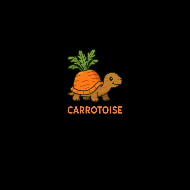 Carrot turtle illustration with pun