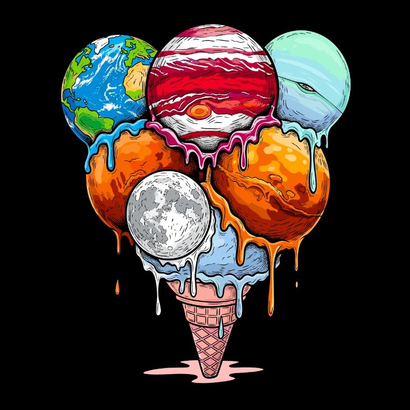 Planeten Eis Kugeln Kosmischer Genuss