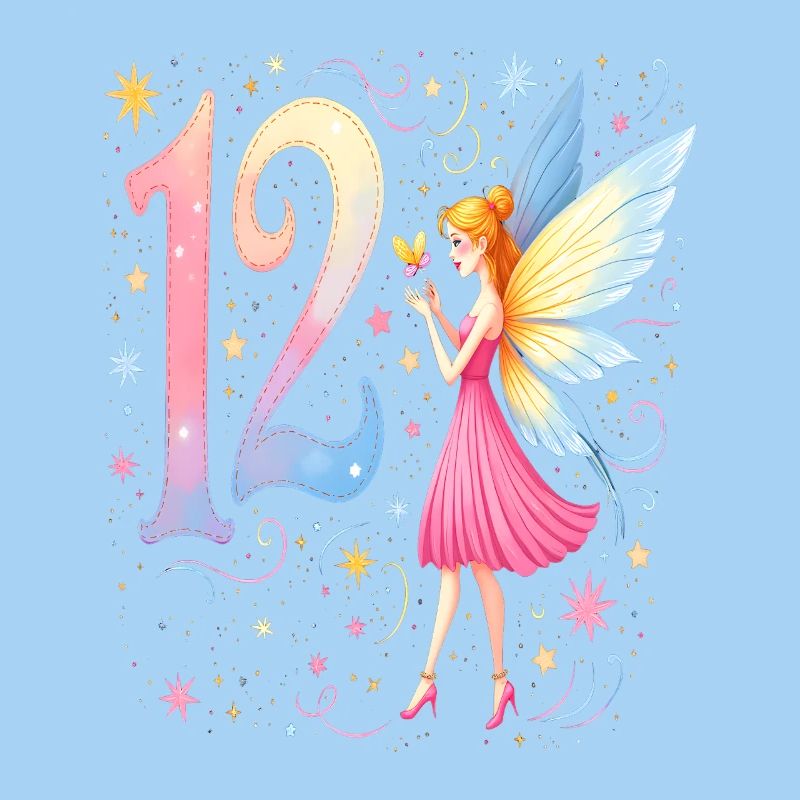 Douce Fée 12ème Anniversaire pour les filles