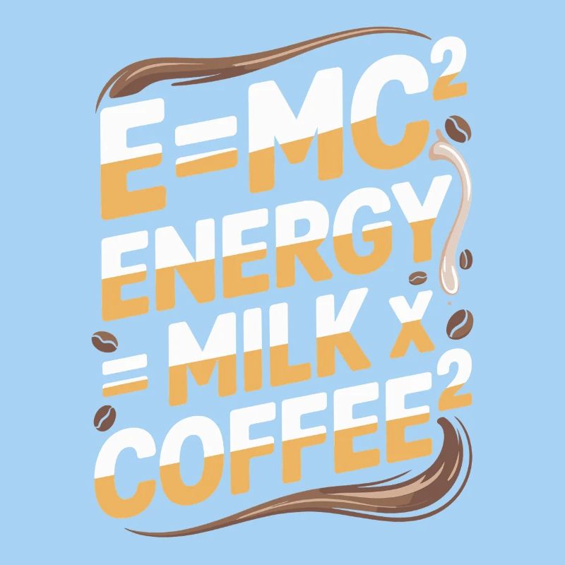 E=MC2 Physics Saying Caffeine Nerd Energy Coffee