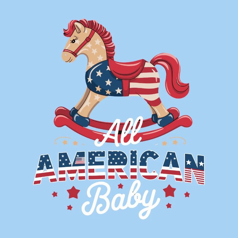 Conception de cheval à bascule pour bébé américain