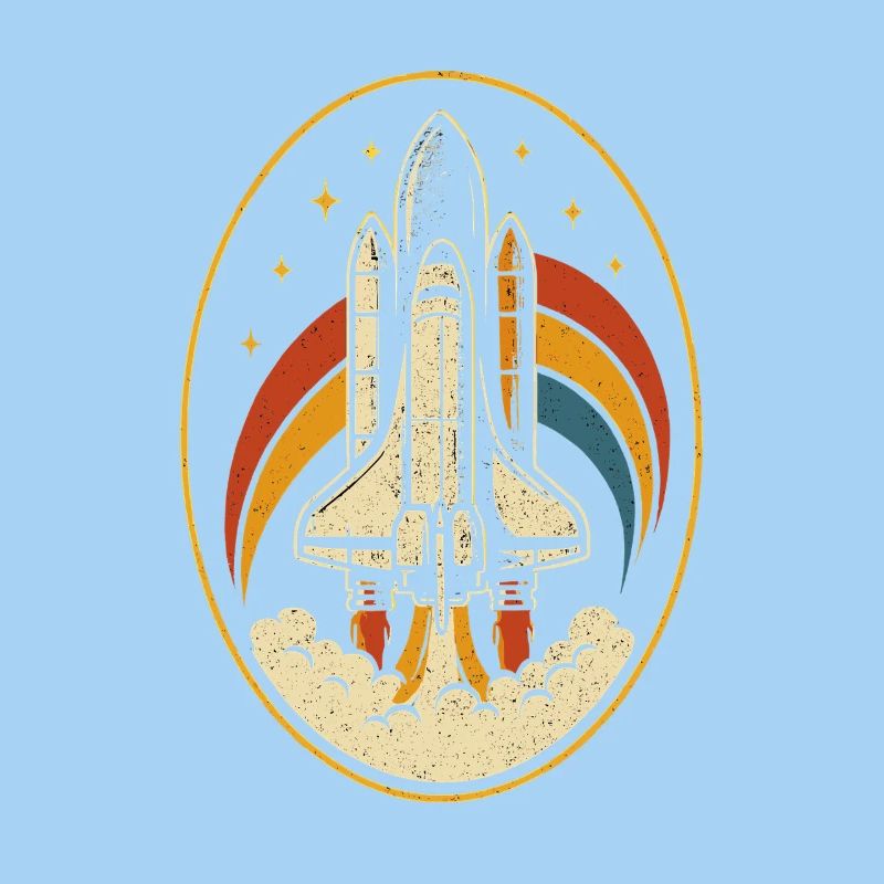 Retro Space Shuttle – Raketenstart Vintage