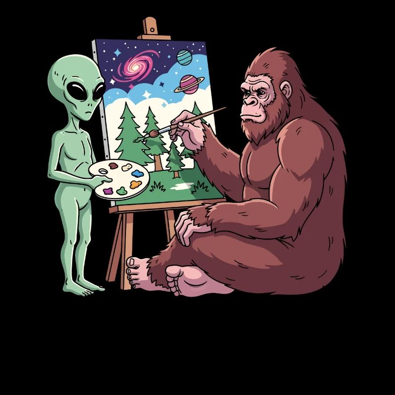 Alien And Bigfoot