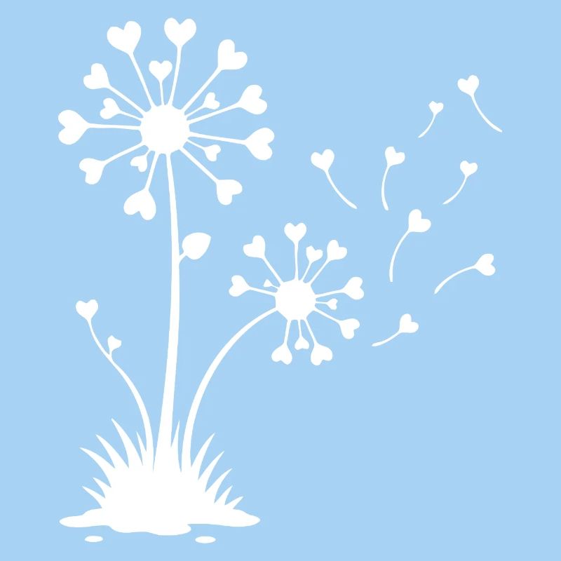Minimalistisches Löwenzahn-Blumendesign