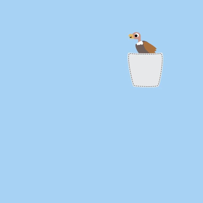 Vautour dans la poitrine oiseau de poche
