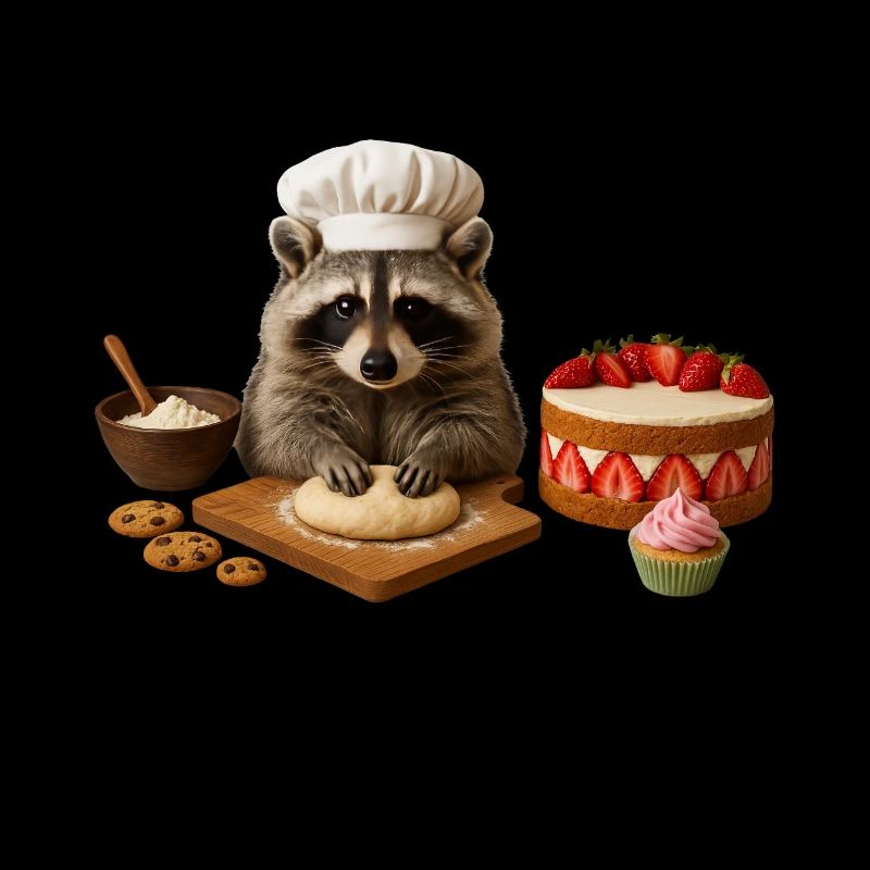Raccoon Baking