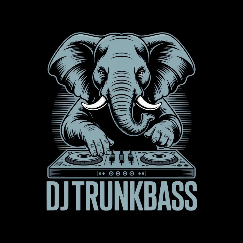 DJ Trunkbass Elephant à la table de mixage basse