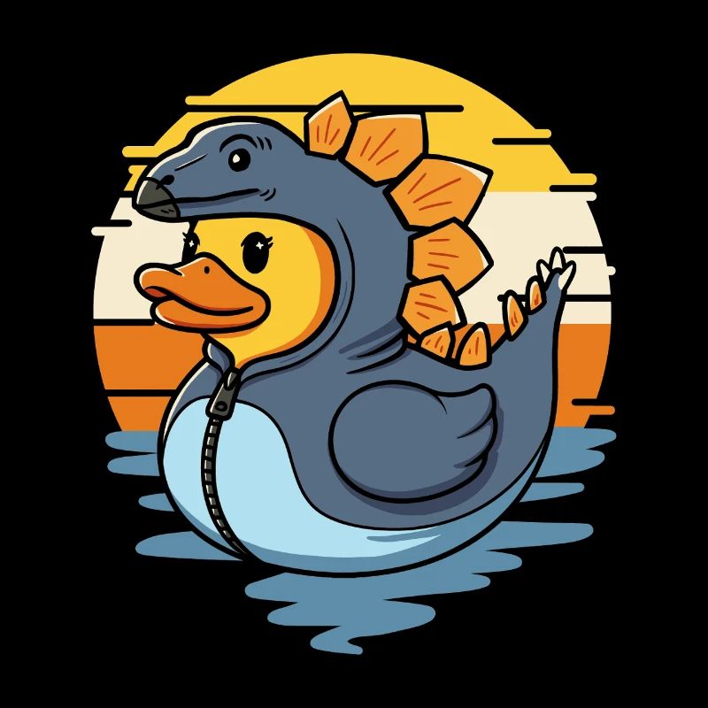 Saurier-Enten-Kreation mit Stegosaurus