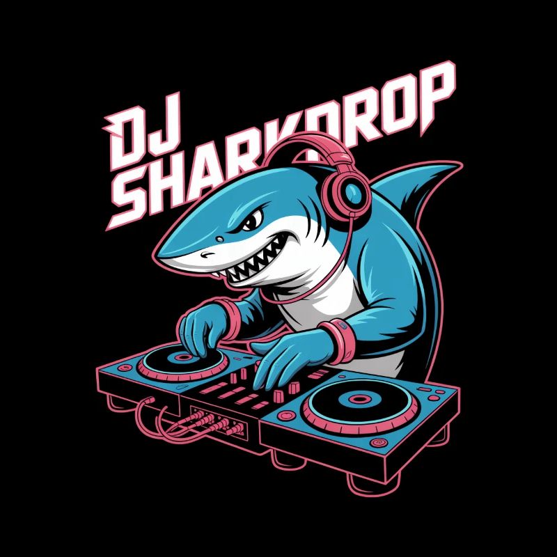 DJ Sharkdrop Hai DJ Turntable EDM Rave Club