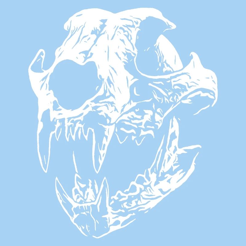 Smilodon skull with sharp teeth