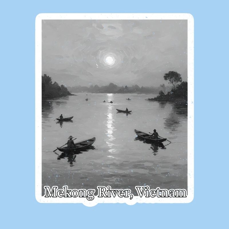 Mekong Moonlight by the River