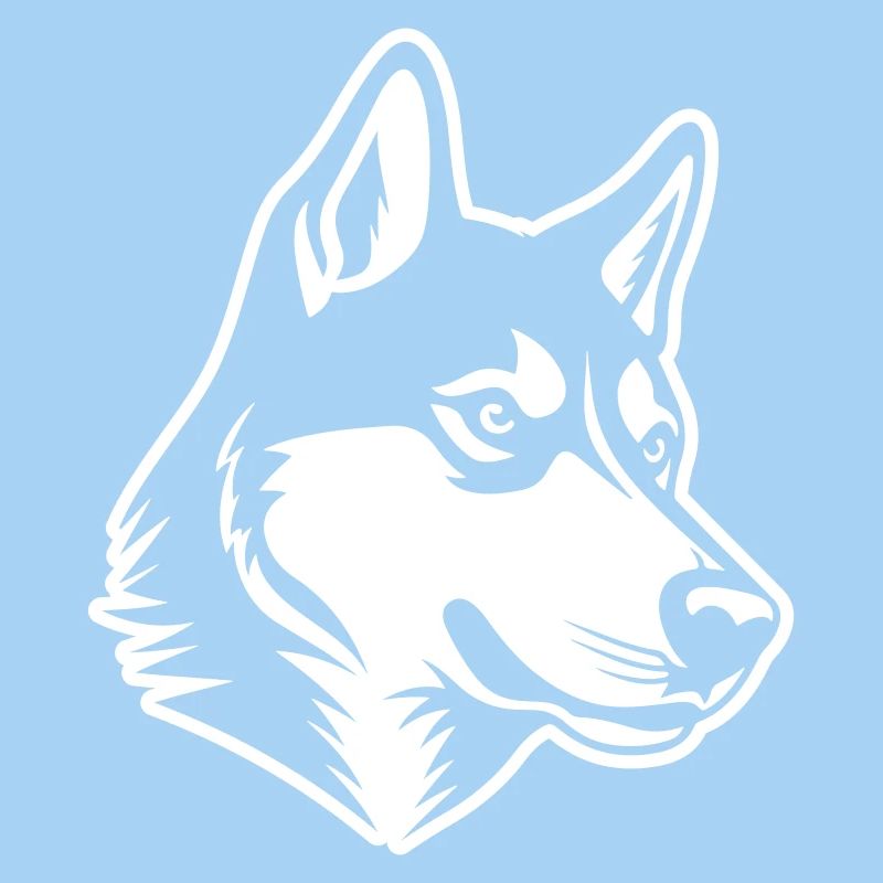 Tête de chien husky
