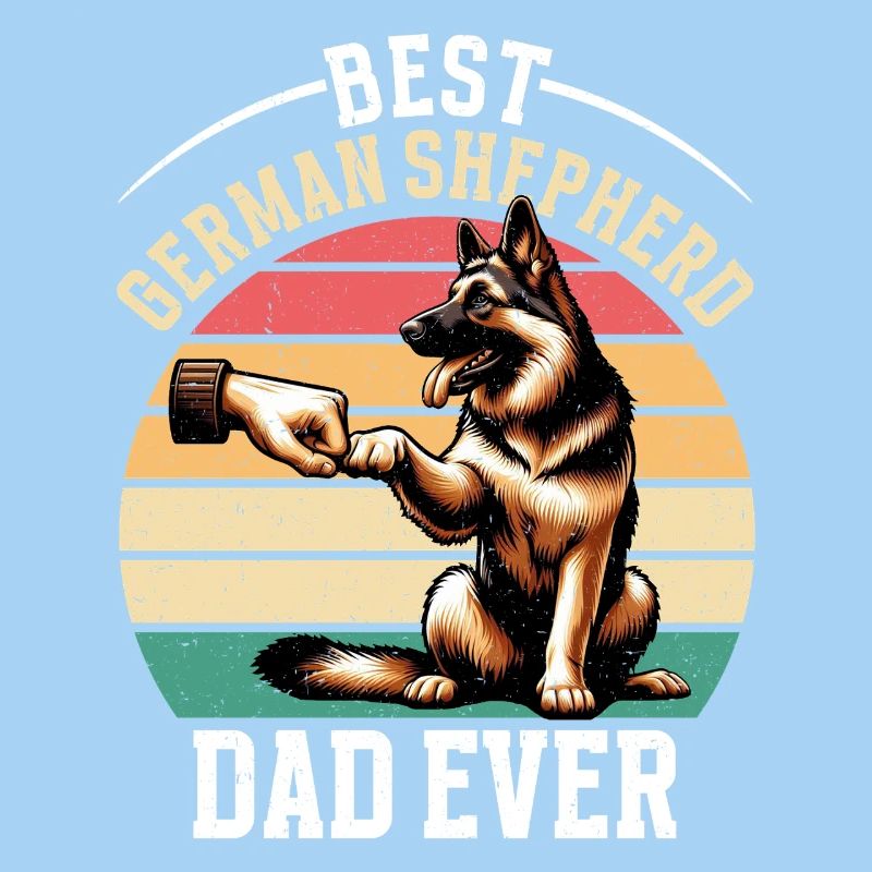 German Shepherd Dad Father's Day Father