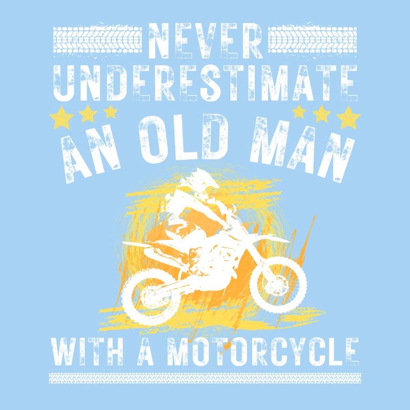 Alter Mann Mit Motorrad