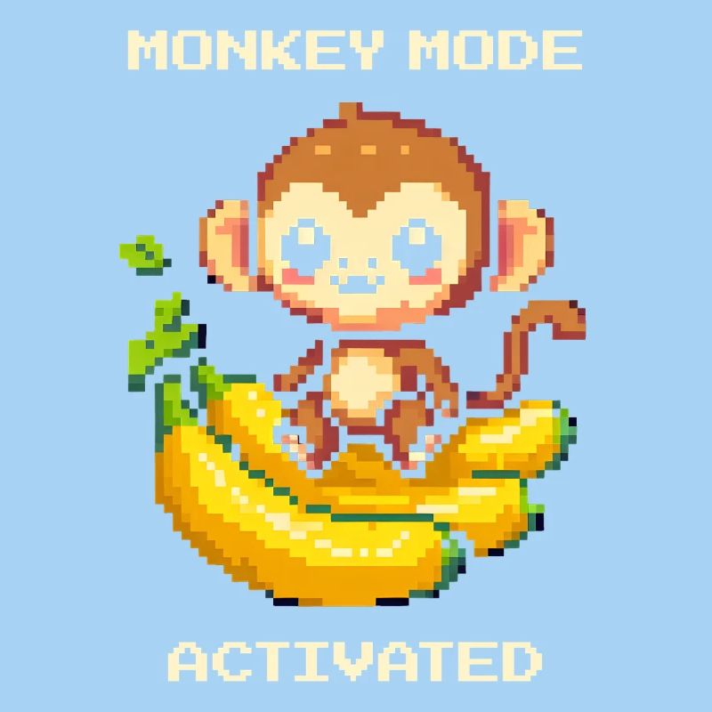Mode Singe activé | Singe, Banane, Mignon