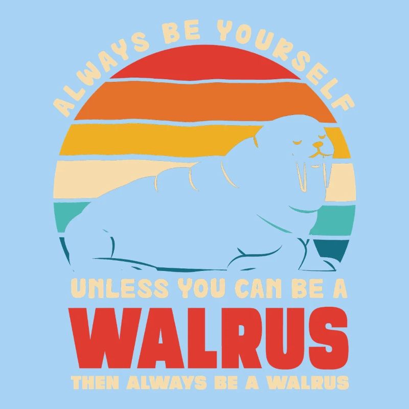 Walrus Selbstbewusstsein Retro