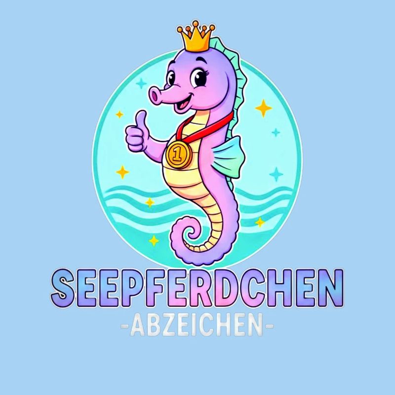 Seepferdchen Abzeichen mit Farbverlauf