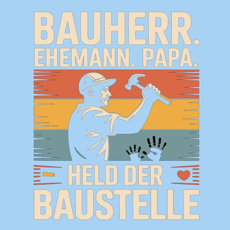 Papa constructeur – Héros du look rétro de chantier