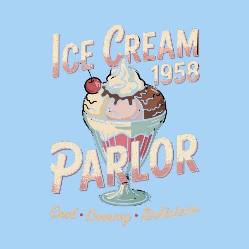 Vintage Eiscreme Werbung