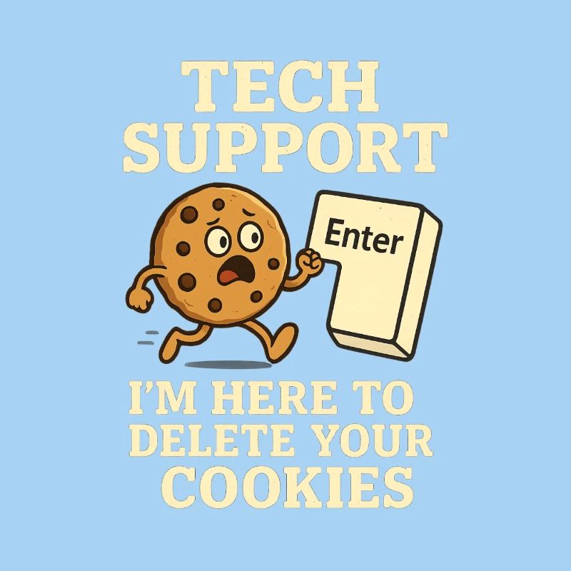 Tech Support I'm Here To Delete Your Cookies