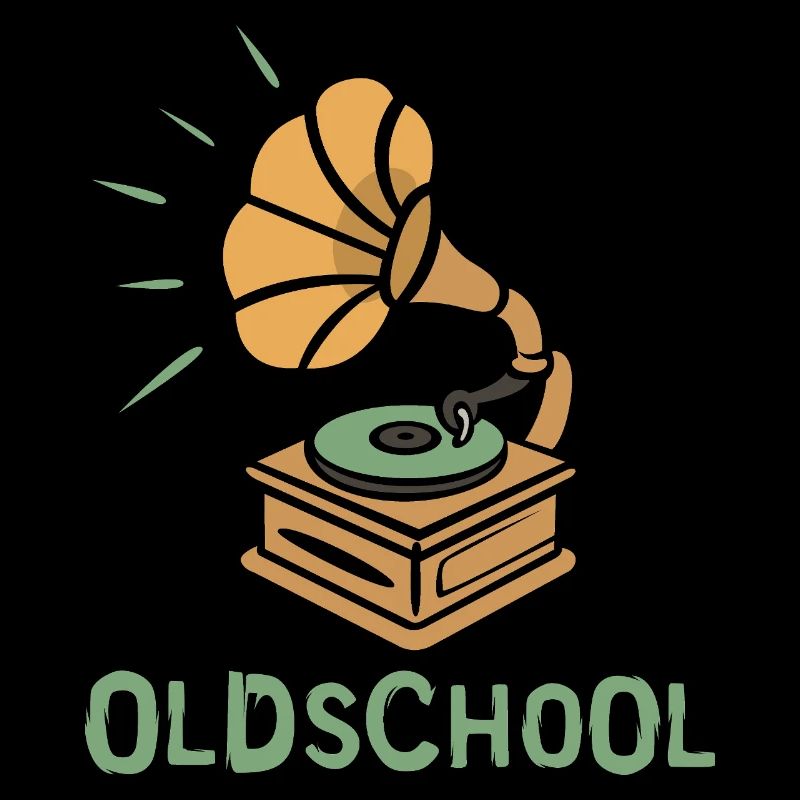 Oldschool Gramophone Retro Design